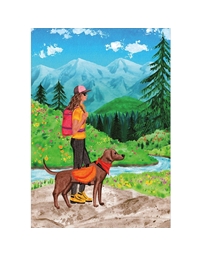Eυχετήρια Kάρτα Hiking Woman Πεζοπορία Caspari