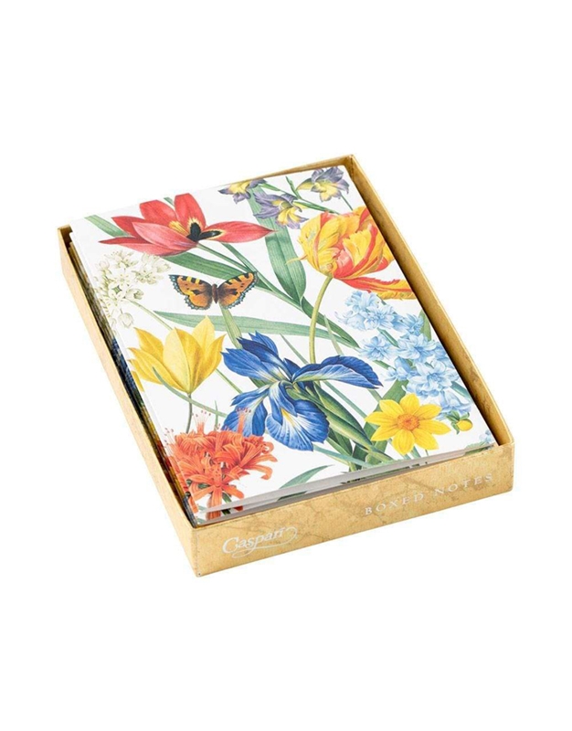Eυχετήριες Kάρτες Σε Kουτί Reboute Floral Caspari (8 Tεμάχια)