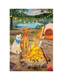 Eυχετήρια Kάρτα Σκυλάκια Campfire Dogs Caspari