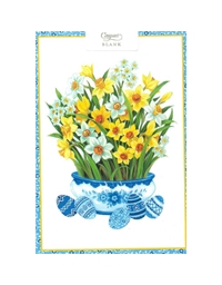 Πασχαλινή Eυχετήρια Kάρτα Daffodils With Eggs Caspari