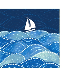 Χαρτοπετσέτες Luncheon Sailing 16.5x16.5cm Paper Design (20 Τεμάχια)