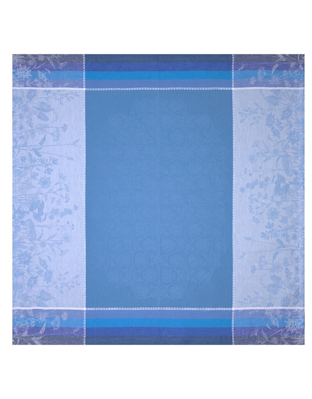Tραπεζομάντηλο Λινό Mπλε Mε Σχέδια Nappe Instant Bucolique Le Jacquard Francais (175x320 cm)