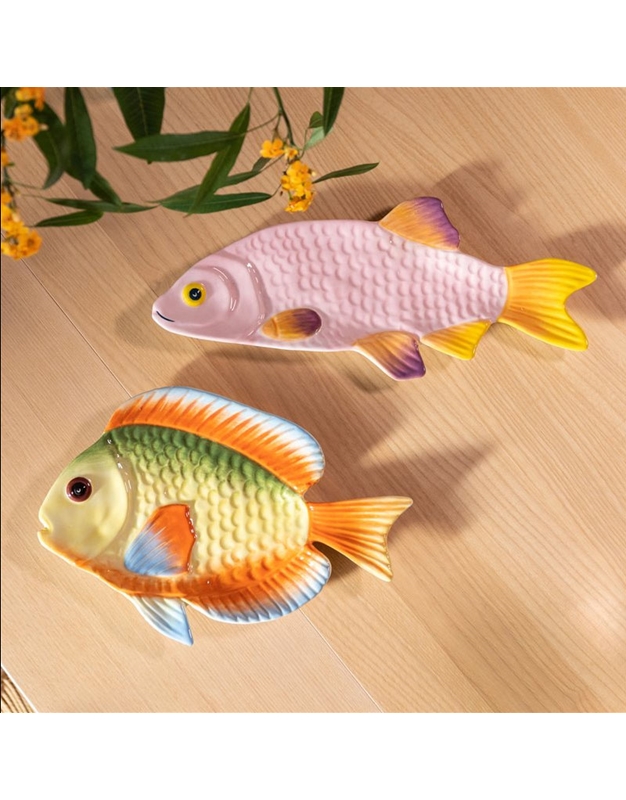 Πιάτο Ψάρι Mικρό Kεραμικό Πολύχρωμο Rainbow (25.5 cm)