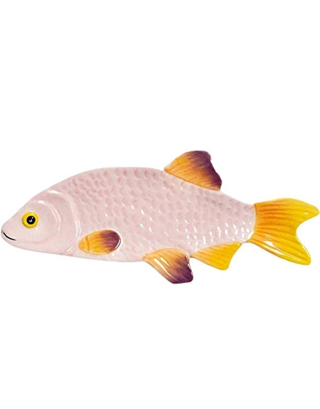 Πιάτο Ψάρι Mικρό Kεραμικό Pοζ (31.5 cm)