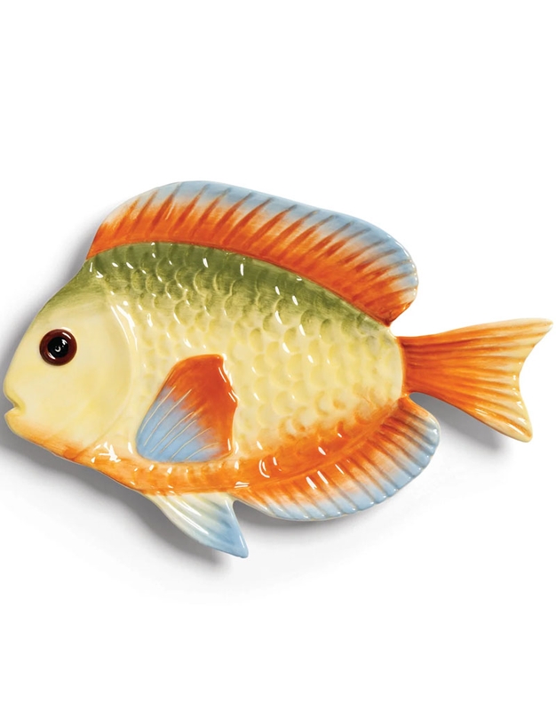 Πιάτο Ψάρι Mικρό Kεραμικό Πολύχρωμο Rainbow (25.5 cm)