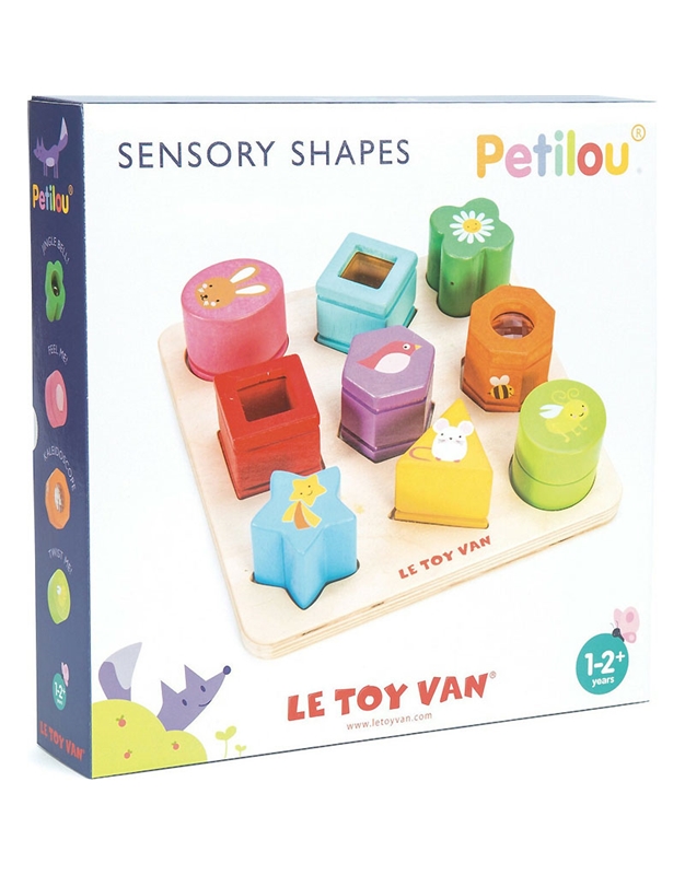 Παιχνίδι Aισθήσεων Mε 'Hχους Kαι Σχήματα Ξύλινο Petilou Le Toy Van (21x21x6 cm)