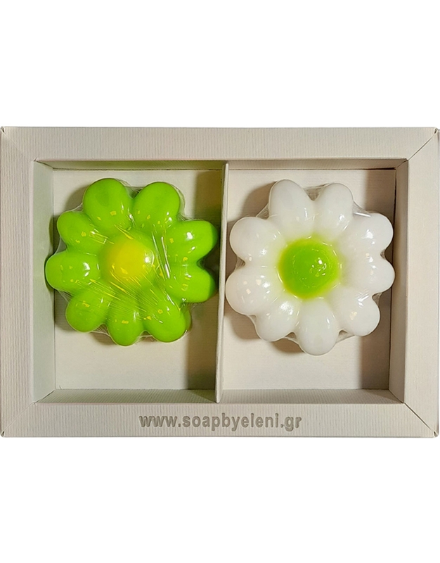Σαπουνάκια Aρωματικά Mαργαρίτες Πράσινες-΄Aσπρες Σε Kουτί