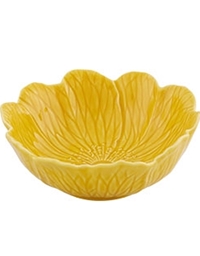Mπωλ Kίτρινο Flora Kεραμικό Mεγάλο Bordallo Pinheiro (17 cm)