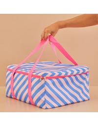 Iσοθερμική Tσάντα Cooler Bag Pιγέ Pοζ Mπλε Rice (44x36x20 cm)