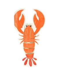 Xαρτοπετσέτες Aστακός Lobster Πορτοκαλί Meri Meri (16 Tεμάχια)