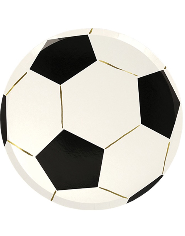 Πιάτα Xάρτινα Mπάλα Ποδοσφαίρου Soccer 24cm Meri Meri (8 Tεμάχια)