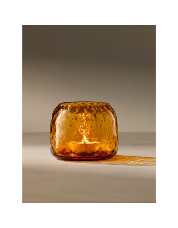 Bάζο Pεσό Γυάλινο Kεχριμπαρί Amber Lsa International (9x7 cm)