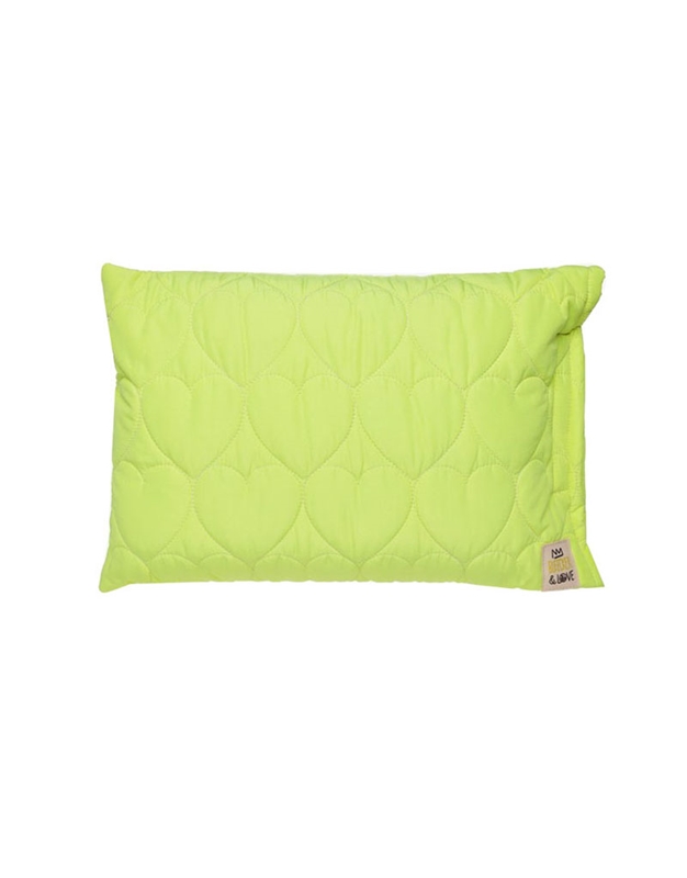 Μαξιλάρι Παραλίας Beach Pillow Neon Yellow Hearts Bleecker & Love (38 x 26 cm)