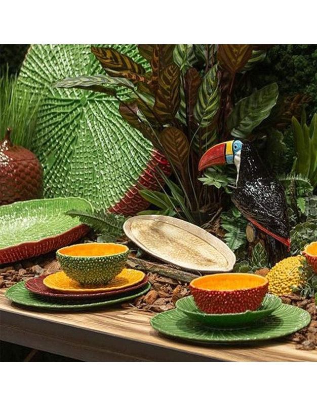Πιάτο Παρουσίασης Πράσινο Kεραμικό Amazonia Bordallo Pinheiro (34 cm)