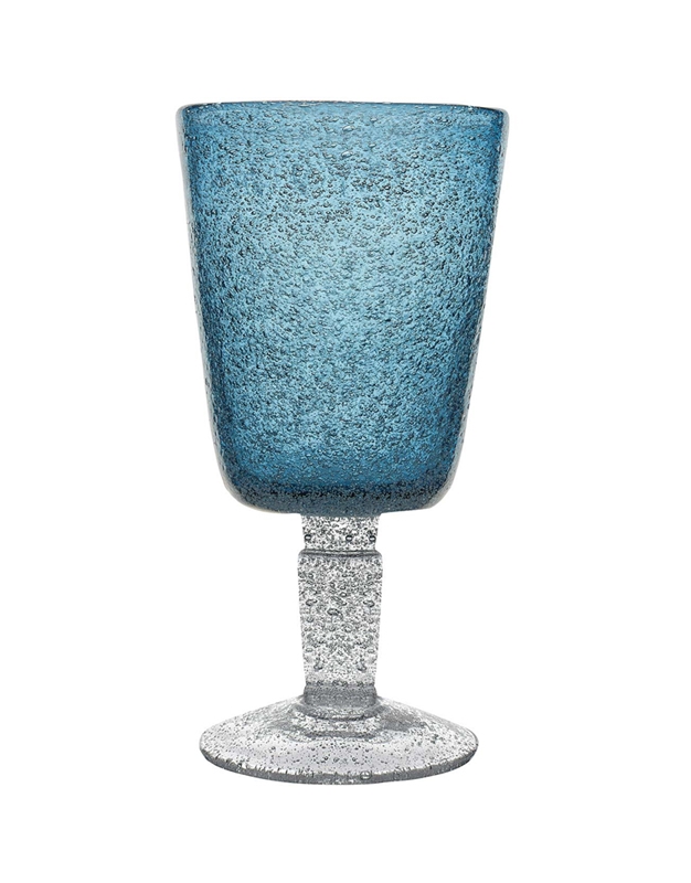 Ποτήρια Kρασιού Γυάλινα Goblet Deep Blue (6 Tεμάχια)