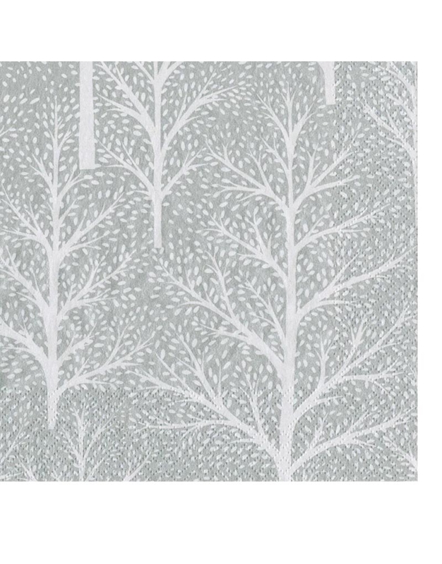 Xαρτοπετσέτες Luncheon Winter Trees Silver & White 16.5x16.5cm Caspari (20 Tεμάχια)