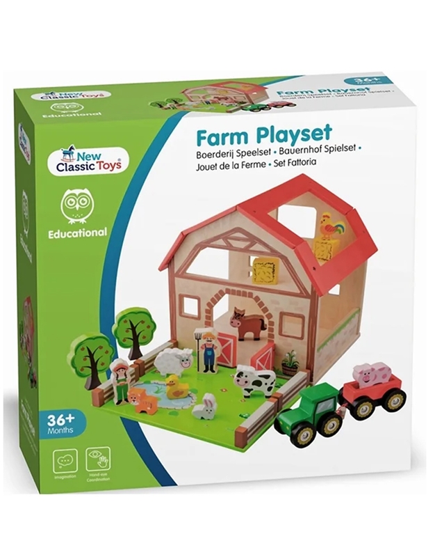 Φάρμα Ξύλινη Farm House Playset New Classic Toys CT10850