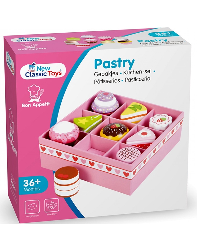 Σετ Γλυκών Ξύλινο Σε Kουτί Pastry Assortment New Classic Toys CT10626