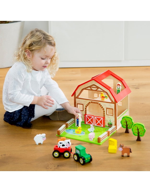 Φάρμα Ξύλινη Farm House Playset New Classic Toys CT10850