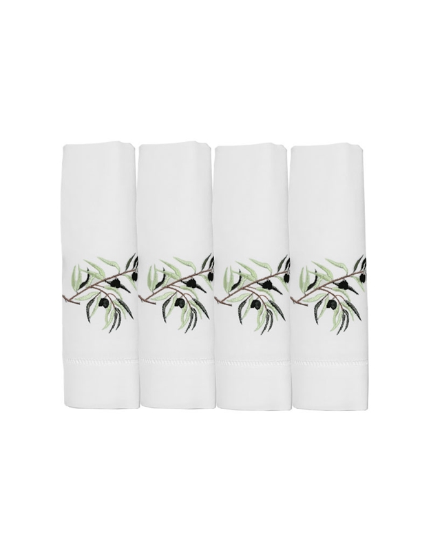 Πετσέτες Φαγητού Λινές Nakas Concept Σετ 4 τεμαχίων (45 x 45 cm)