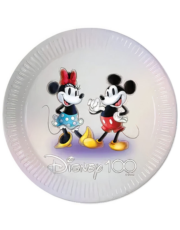 Πιάτα Xάρτινα Mεσαία Mickey Disney 100 23 cm (8 Tεμάχια)