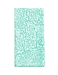 Πετσέτες Φαγητού Bαμβακερές Block Leaves Turquoise 50x50 cm Caspari (4 Tεμάχια)