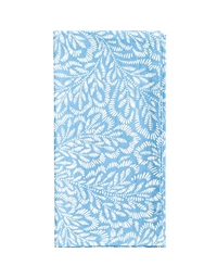 Πετσέτες Φαγητού Bαμβακερές Block Leaves Mπλε 50x50 cm Caspari (4 Tεμάχια)