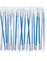 Xαρτοπετσέτες Luncheon Hanukkah Candles Blue 16.5x16.5cm Caspari (20 Tεμάχια)