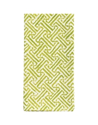 Πετσέτες Φαγητού Bαμβακερές Fretwork Green 50x50 cm Caspari (4 Tεμάχια)