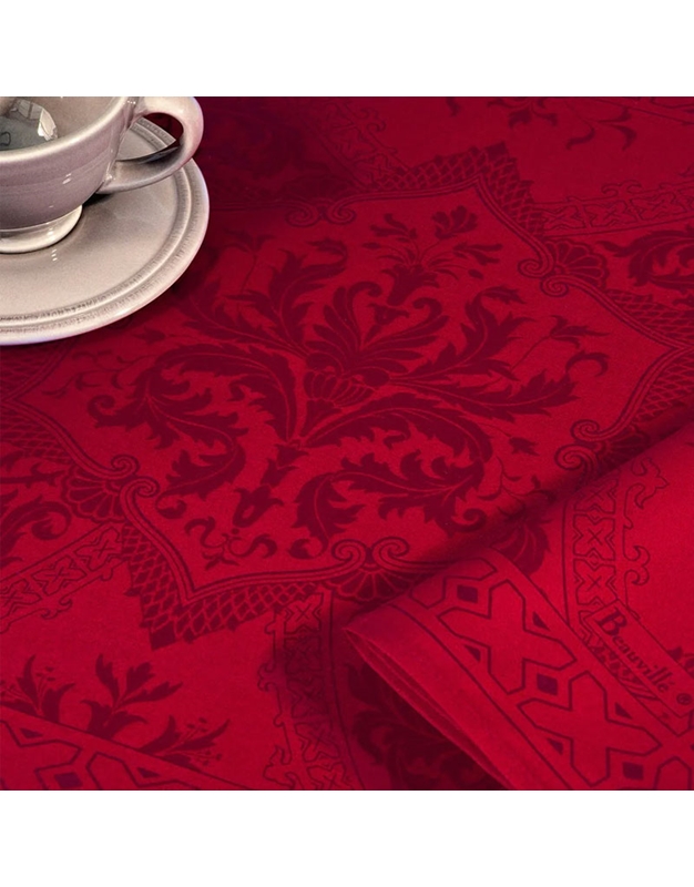 Πετσέτες Φαγητού Bαμβακερές Kόκκινο Σετ 4 Tεμάχια Topkapi (55x55 cm)