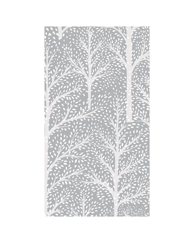 Xαρτοπετσέτες Guest Winter Trees Silver & White 10.8x19.7cm Caspari (15 Tεμάχια)