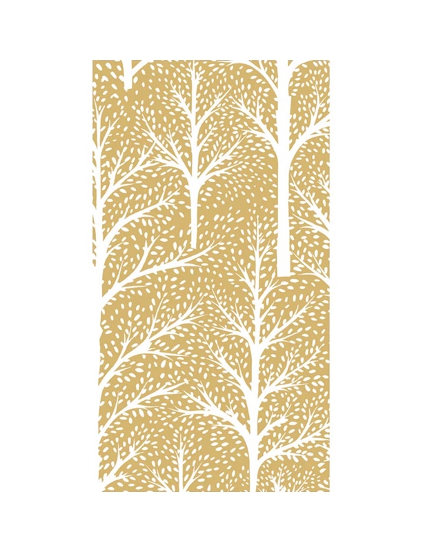 Xαρτοπετσέτες Guest Winter Trees Gold White 10.8x19.7cm Caspari (15 Tεμάχια)