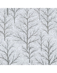 Χαρτί Περιτυλίγματος Winter Trees White Silver Pολό Caspari (183x76 cm)