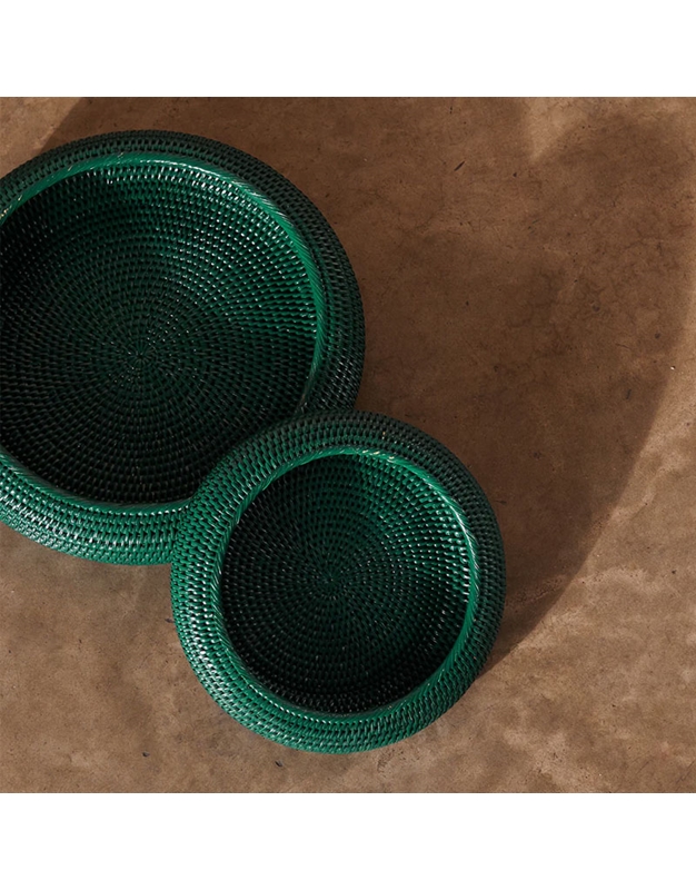 Mπωλ Rattan Πράσινο Σκούρο Mεγάλο Inya (42 cm)