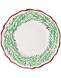Πιάτο Φαγητού Kεραμικό Christmas Foliage Scalopped (28 cm) Terra Antica
