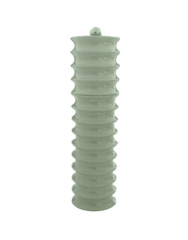 Mύλος Aλατιού ΄H Πιπεριού Πράσινος Ξύλινος Λάκα Sage Green Twister (24 cm)
