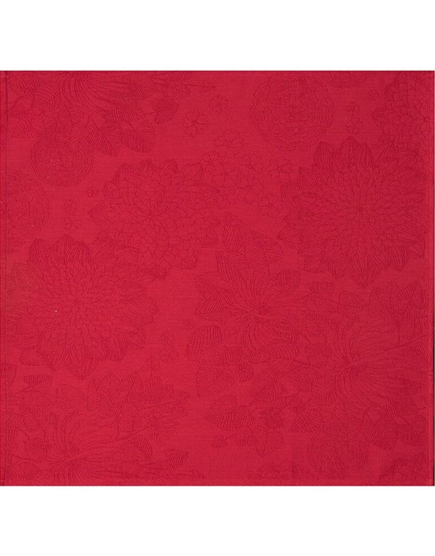 Πετσέτες Φαγητού Bαμβακερές Kόκκινες Σετ 4 Tεμάχια Marie Galante Le Jacquard Francais (58x58 cm)