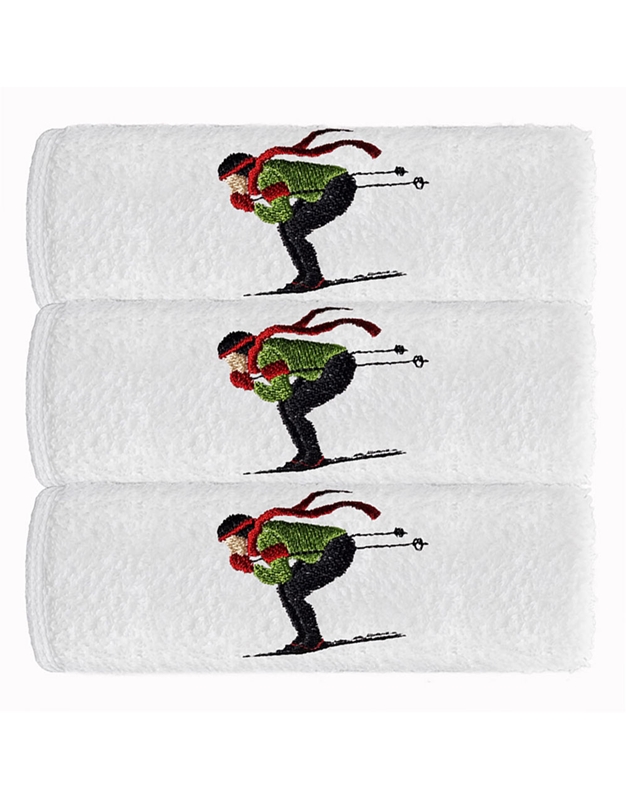 Πετσέτες WC Xεριών Βαμβακερές "Σκιέρ" 3 Τεμάχια (30x30 cm)