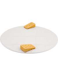 Δίσκος Tυριών Λευκός Kεραμικός Yellow Cheese Bordallo Pinheiro (26x3 cm)