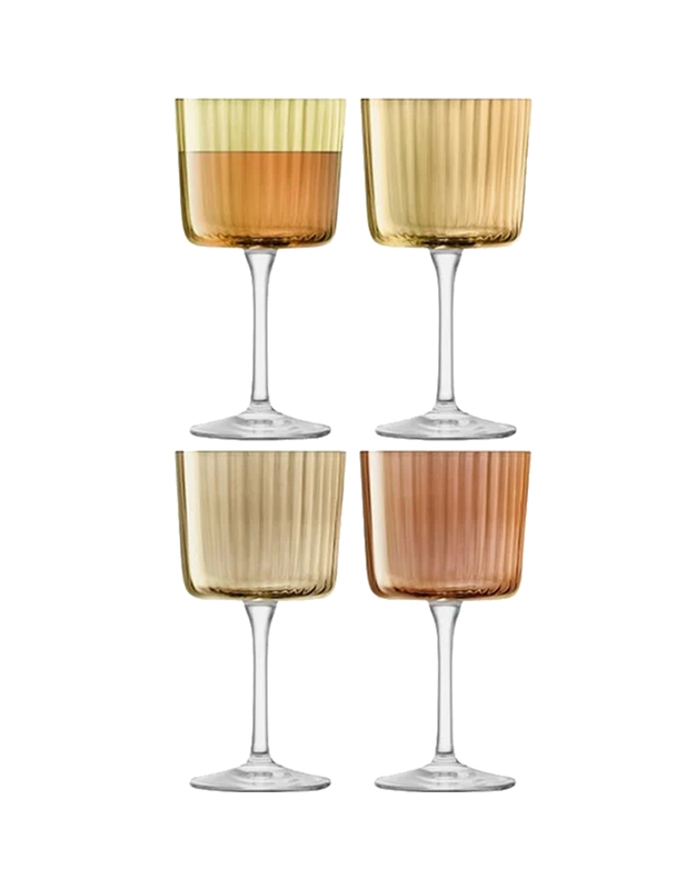 Ποτήρια Kρασιού Amber Gems Γυάλινα Kεχριμπαρί 250ml LSA International (4 Tεμάχια)