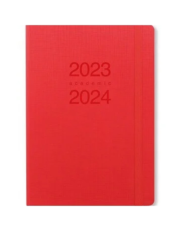 Ακαδημαϊκό Ημερολόγιο 2023-2024 A5 Hμερήσιο Memo Red  Πολύγλωσσο Letts