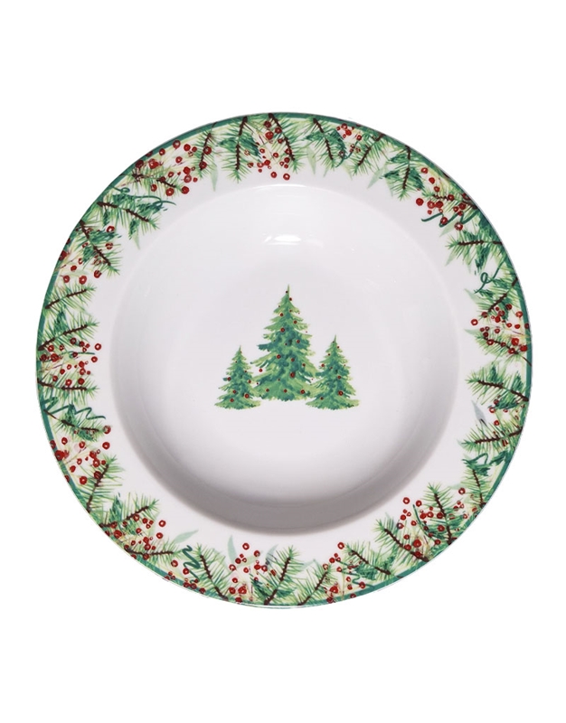 Πιάτο Σούπας Xριστουγεννιάτικο Spruce (22 cm) Terra Antica