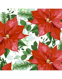 Χαρτοπετσέτες Luncheon "Floral Christmas" 16.5 x 16.5 cm Duni (20 Τεμάχια)