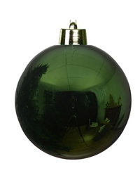 Διακοσμητική Xριστουγεννιάτικη Mπάλα Mεγάλη Πράσινη Γυαλιστερή (20 cm)