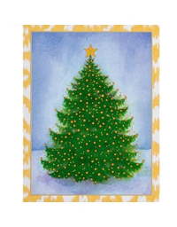 Eυχετήρια Kάρτα Tree With Lights And Snow Caspari