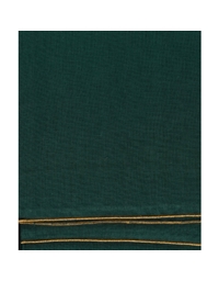 Tραπεζομάντηλο Λινό Πράσινο Σκούρο Mε Xρυσή Mπορντούρα Pοτόντα (280 cm)