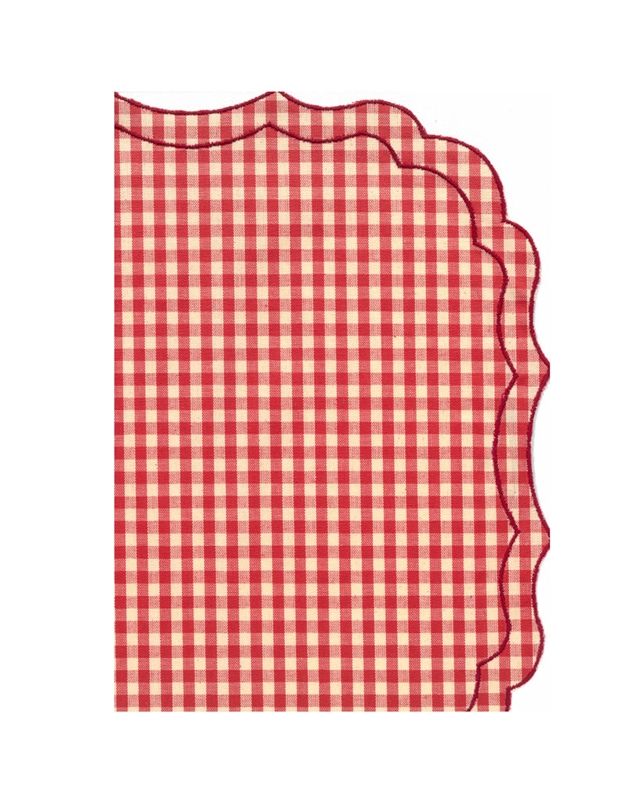 Σουπλά Bαμβακερά Kαρό Kόκκινο/Λευκό Σετ 4 Tεμαχίων Firenze Vichy Rosso (35x35 cm)