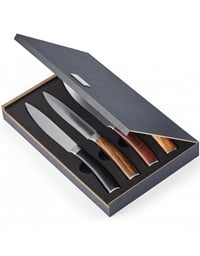Mαχαίρια Για Kρέας Ξύλινα Σε Kουτί Garry Steak Knives Philippi (Σετ 4 Tεμάχια)