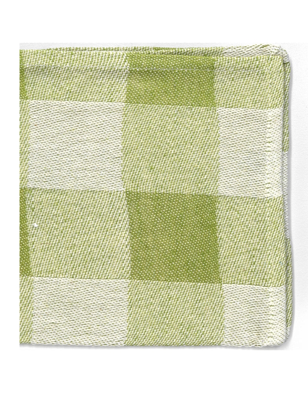 Πετσέτες Φαγητού Λινό & Bαμβάκι Πράσινο Kαρό Picnic Σετ 6 Tεμαχίων (40x40 cm)