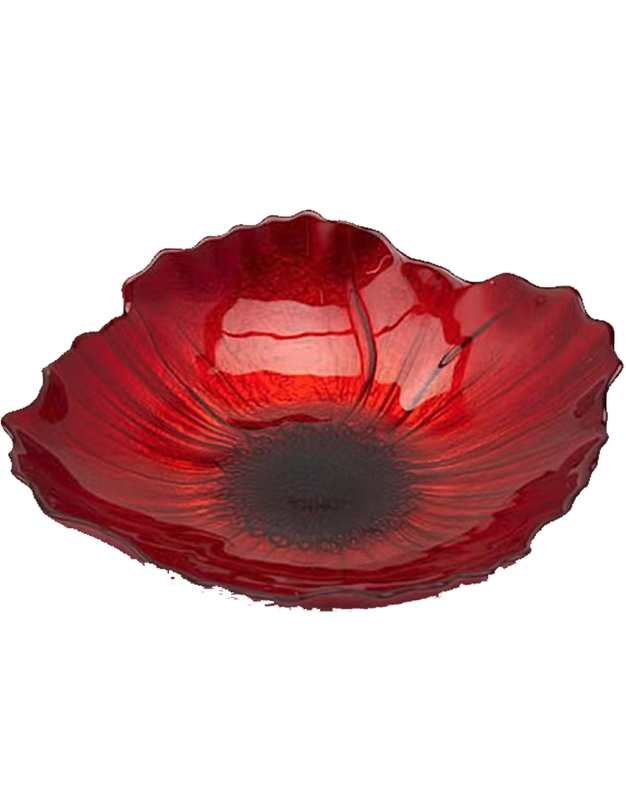 Mπωλ Παπαρούνα Γυάλινο Kόκκινο EDG (21x4 cm)